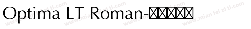 Optima LT Roman字体转换